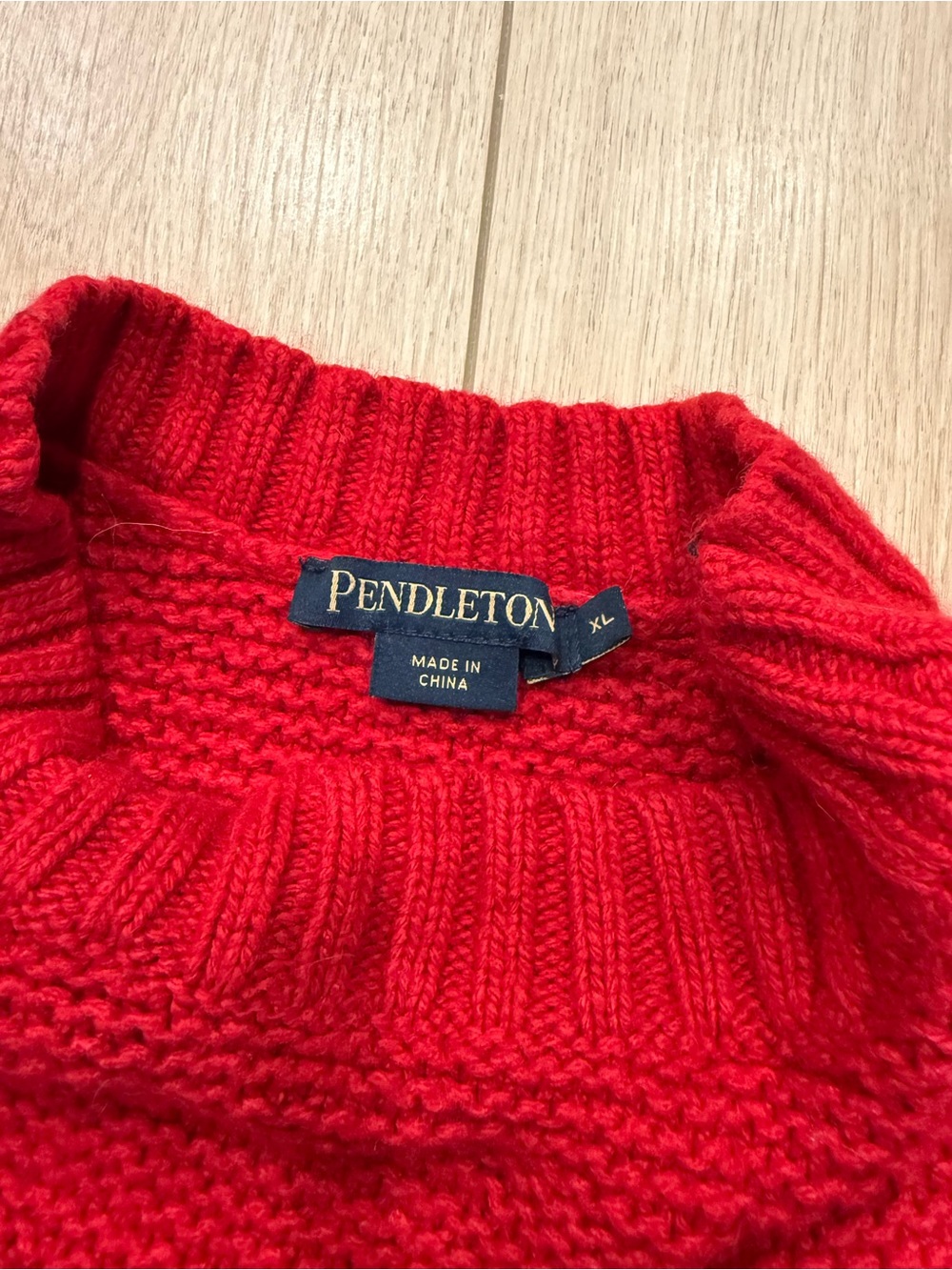 Pendleton Vibrant Red Crewneck Knit Sweater - Picture 2 of 7